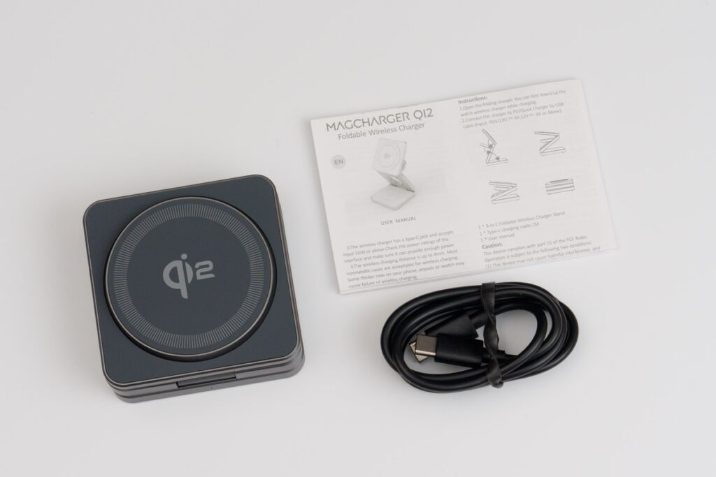 World Gadgets MagCharger Qi2のパッケージ内容