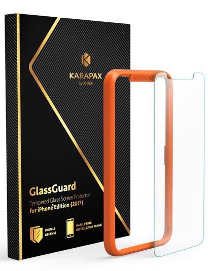 【Anker】KARAPAX GlassGuard 簡単に貼り付けられるガイド付き