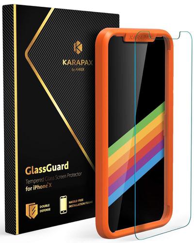【Anker】KARAPAX GlassGuard ガイド枠で貼り付け簡単
