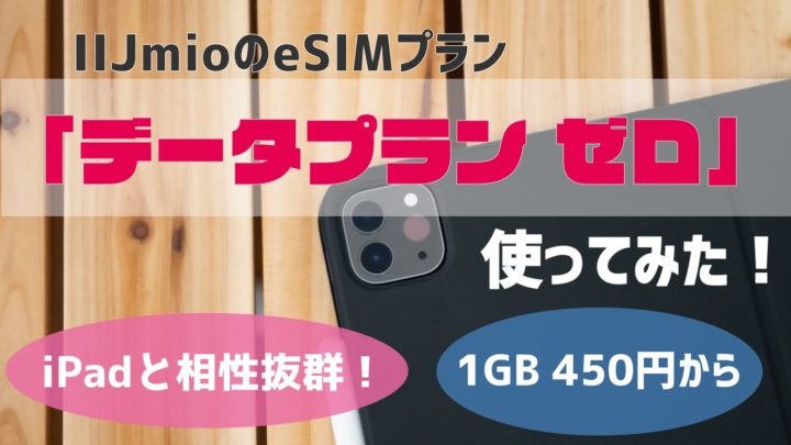 IIJmioのeSIMプラン「データプラン ゼロ」レビュー【iPadユーザー必見】