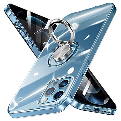 【Zabarsii】スマホリング搭載クリアケース iPhone 12 Pro Max