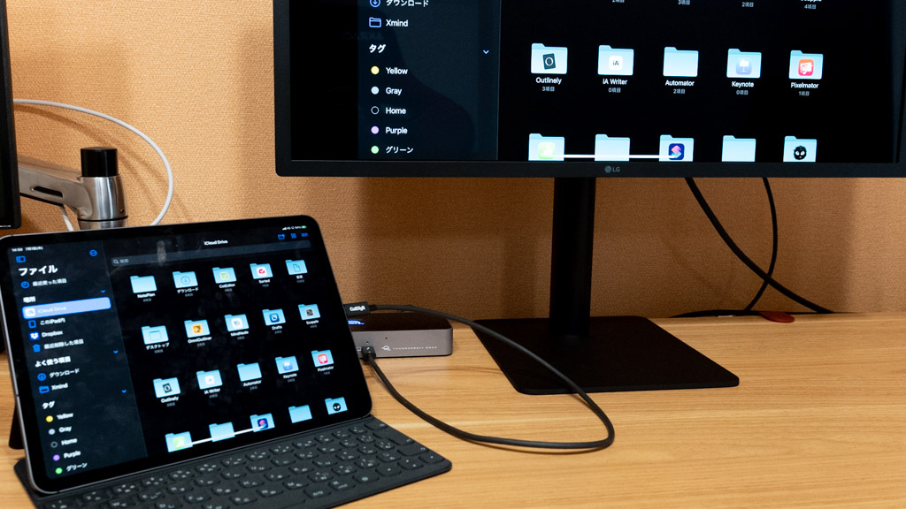 iPad Pro 11インチ（第2世代）をThunderbolt 4ドックに接続