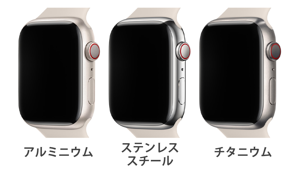 Apple Watch ケースの素材の比較