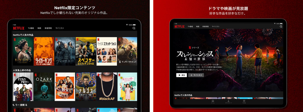 Netflix┃オリジナルコンテンツが人気 iPadおすすめアプリ