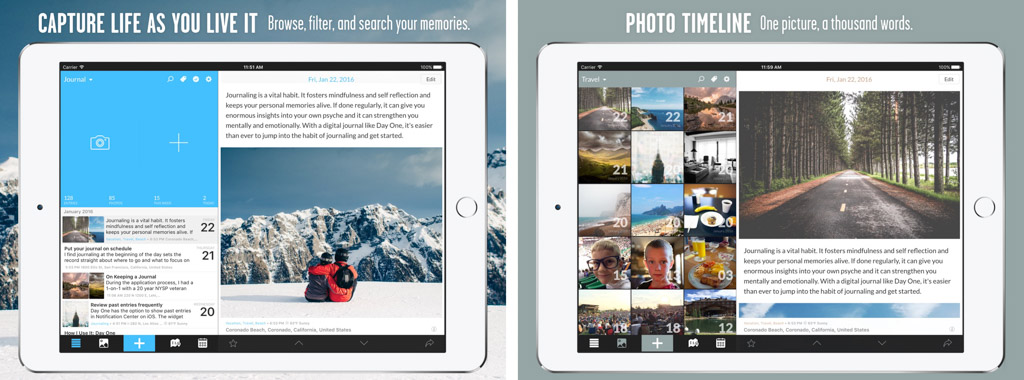 Day One ジャーナル + ライフログ┃高機能日記アプリ iPadおすすめアプリ