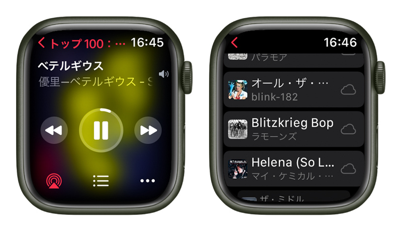 ミュージック｜オフライン・ストリーミング再生OK（Apple Watchアプリ）