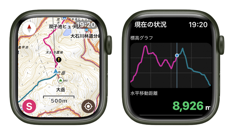 ヤマレコ｜ルートや標高、歩いた軌跡を確認できる（Apple Watchアプリ）