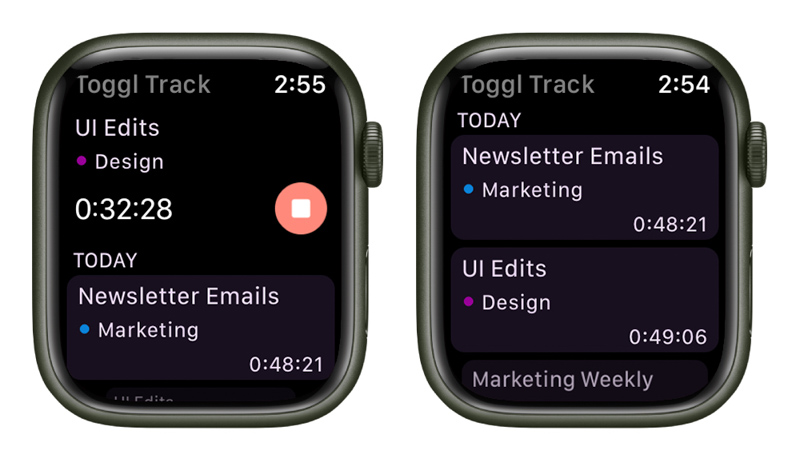 Toggl｜タイムログアプリ、機能で選ぶならこっち（Apple Watchアプリ）