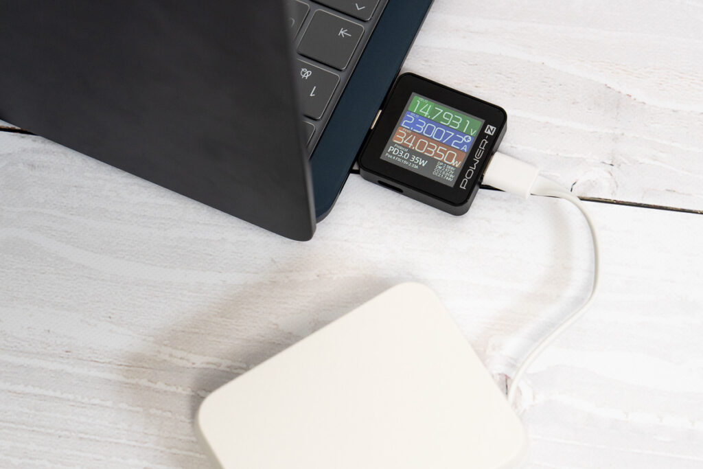 CIO SMARTCOBY Pro CABLEでM2 MacBook Air充電中のワット数