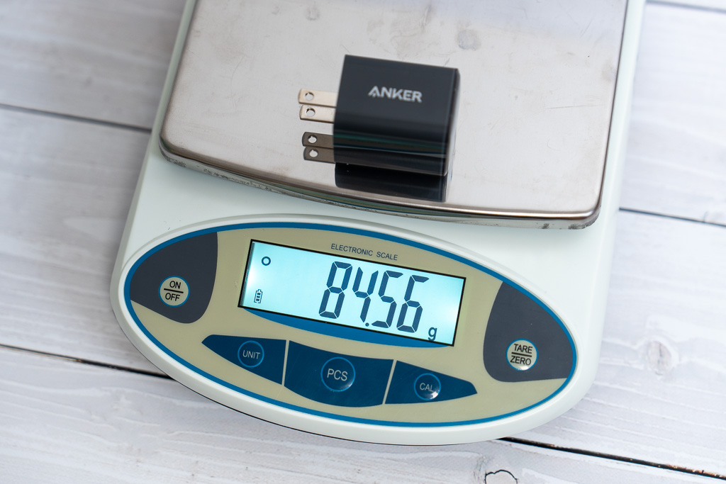 Anker 521 Charger (Nano Pro）の重量を計測