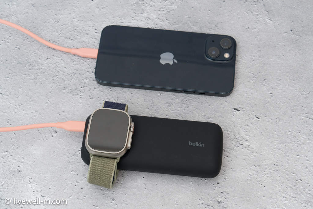 Belkin BPD005でApple WatchとiPhoneを同時充電