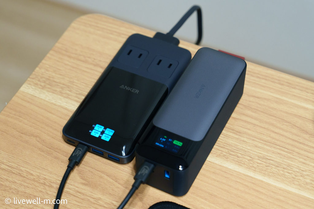 Anker Prime Charging Station (6-in-1, 140W)でAnker 737 Power Bank (PowerCore 24000)を充電