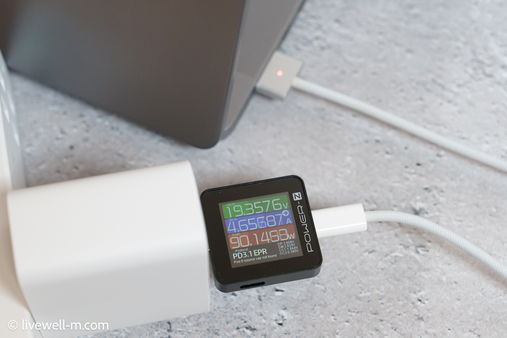 Anker 317 Charger (100W)でMacBook Pro 16インチを充電