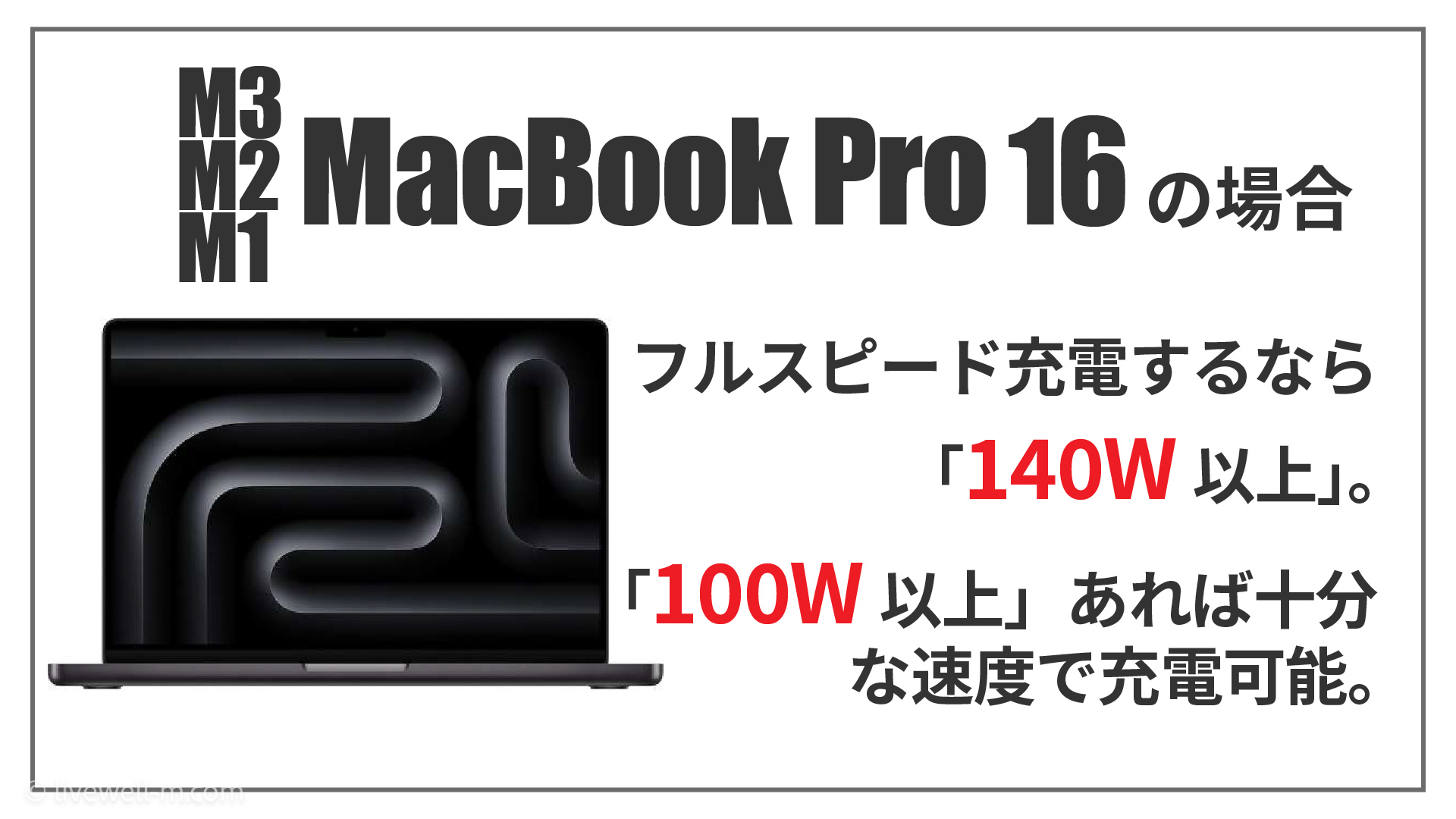 M3/M2/M1 MacBook Pro 16インチの場合