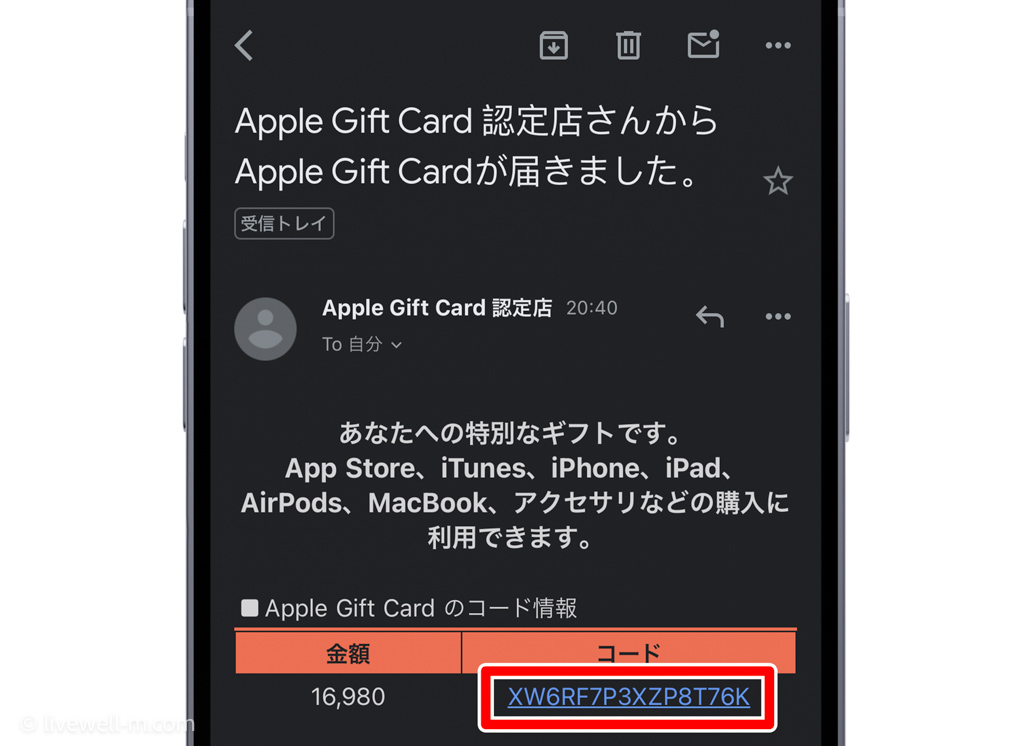 楽天市場のApple Gift Card認定店で購入手続き7