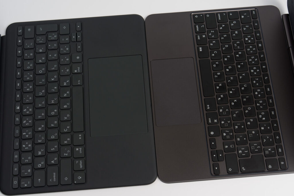 iPad Pro（M4）用Logicool Combo Touch Keyboard CaseとMagic Keyboardのトラックパッドの比較