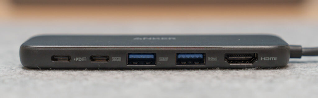 Anker 332 USB-Cハブ (5-in-1)のインターフェース