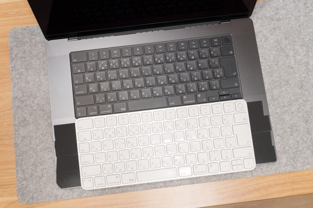 Apple Magic KeyboardとMacBook内蔵キーボードの比較