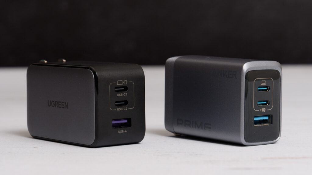 Anker Prime Charger (100W, 3 Ports, GaN)とUGREEN Nexode X 100W