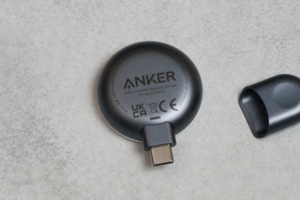 Anker Portable Magnetic Charger for Apple Watch（USB-C）の背面