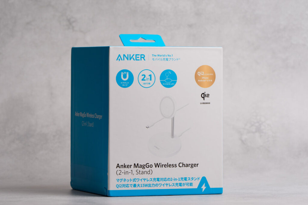 Anker MagGo Wireless Charger (2-in-1, Stand) の外箱