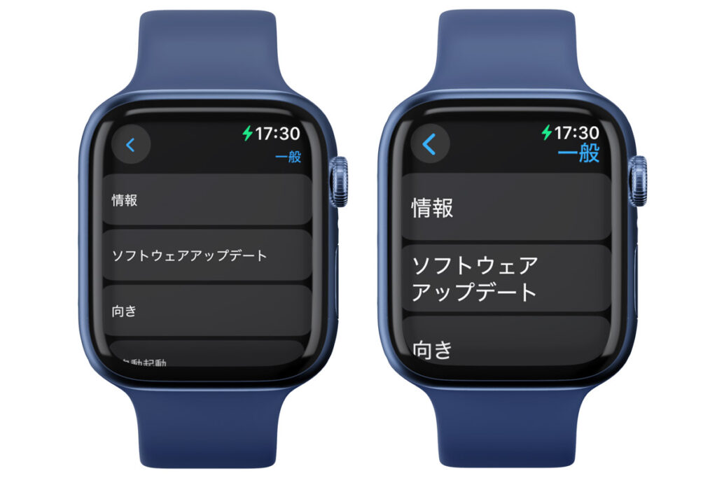 Apple Watchのテキストサイズの設定