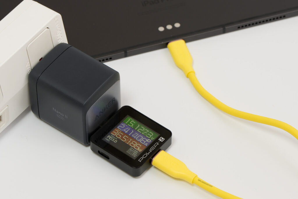 Anker Nano II 65Wで13インチiPad Pro（M4）