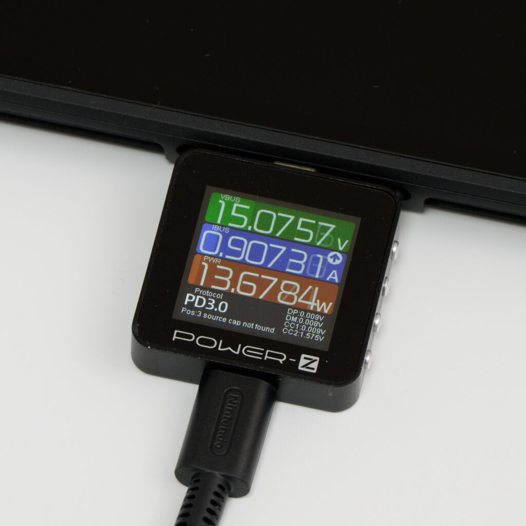 Switch 2におすすめの代用充電器をご紹介!携帯モード・TVモードで必要なワット数は? Switch 2スリープ時の充電ワット数(サードパーティ充電器)